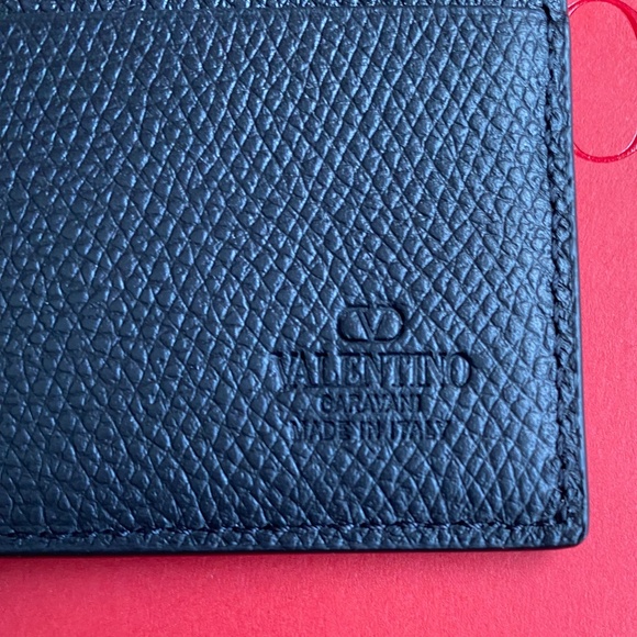 *NWT* VALENTINO GARAVANI VLogo Leather Bill Clip Wallet - Black - Picture 8 of 15